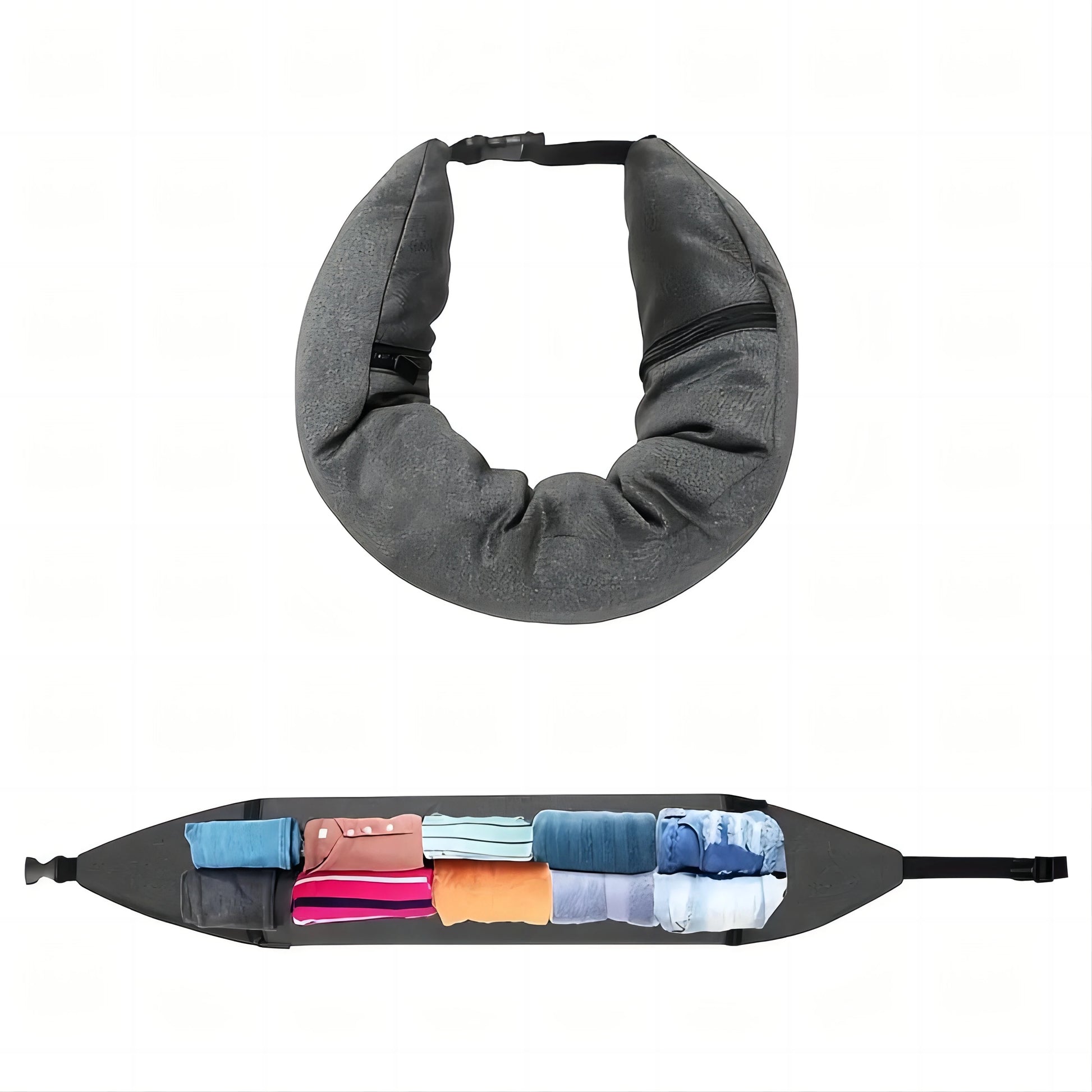 Multifunctional Neck Pillow Crossbody Bag, Unisex Student Travel Pack, Convenient, Space-Saving Pillow Bag